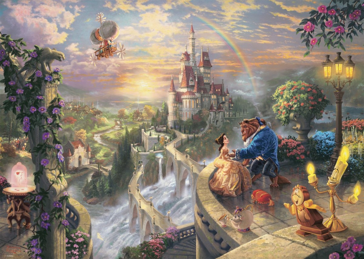 PQ Puzzle 1000 pcs. THOMAS KINKADE Beauty and the Beast - Love (Disney)